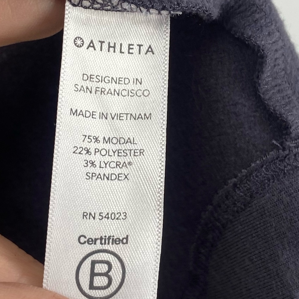 Athleta Gray Cowl Neck Top Sweatshirt Womens Small - Picture 4 of 7